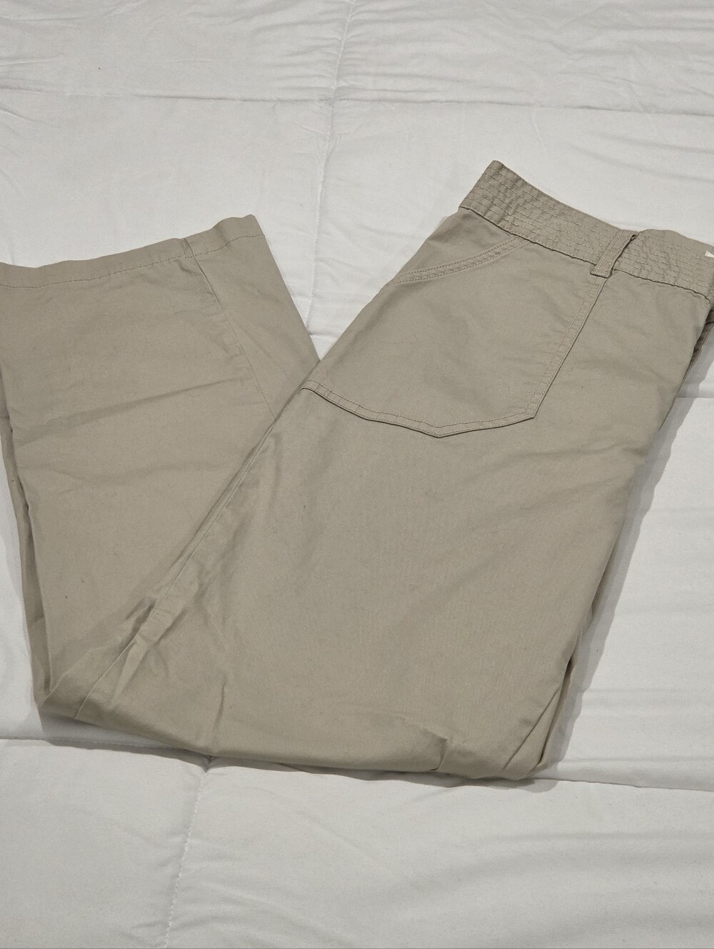 TravelSmith Women's Tan Stretch Cotton Chinos Size 12, 33x31, Outdoor Khaki Pant